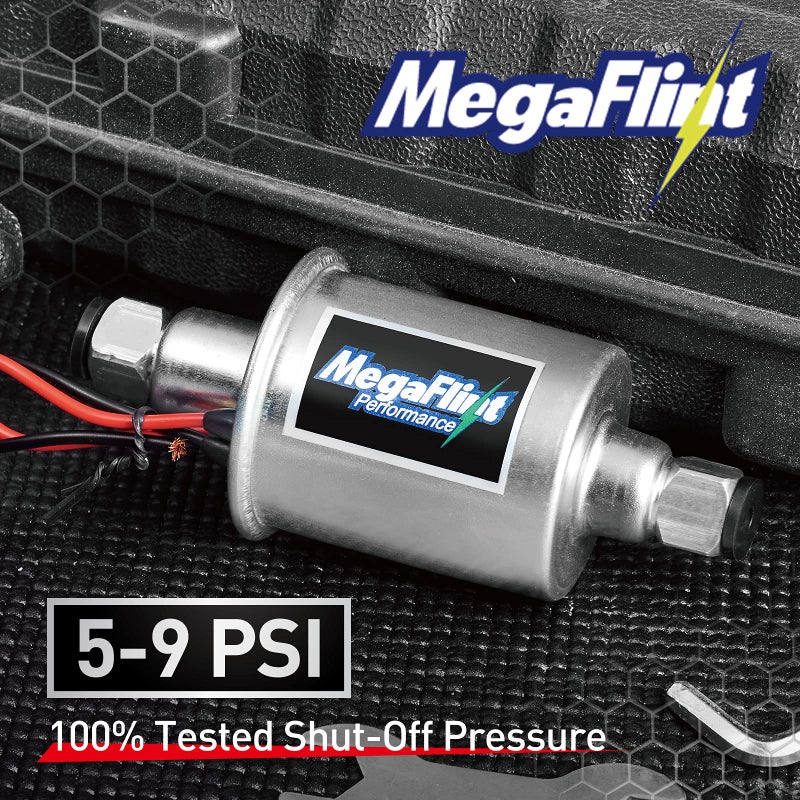 Megaflint Inline Fuel Pump 12V Universal Electric Fuel Pump Low Pressure 5-9 PSI For Gas Diesel E8012S HEP-02A - Image 2